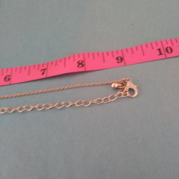 Gold Colored Snake Charm Necklace with Rhinestones 18" - Picture 3 of 5